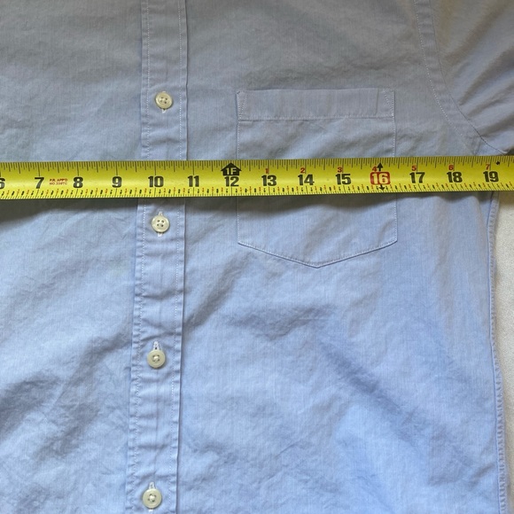 J Crew Shirtings Cotton Long Sleeve Light Blue Men's Shirt with White Collar S - Picture 13 of 16